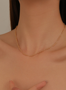 欧美时尚个性设计感链条项链女百搭级感简约精致气质小众锁骨链