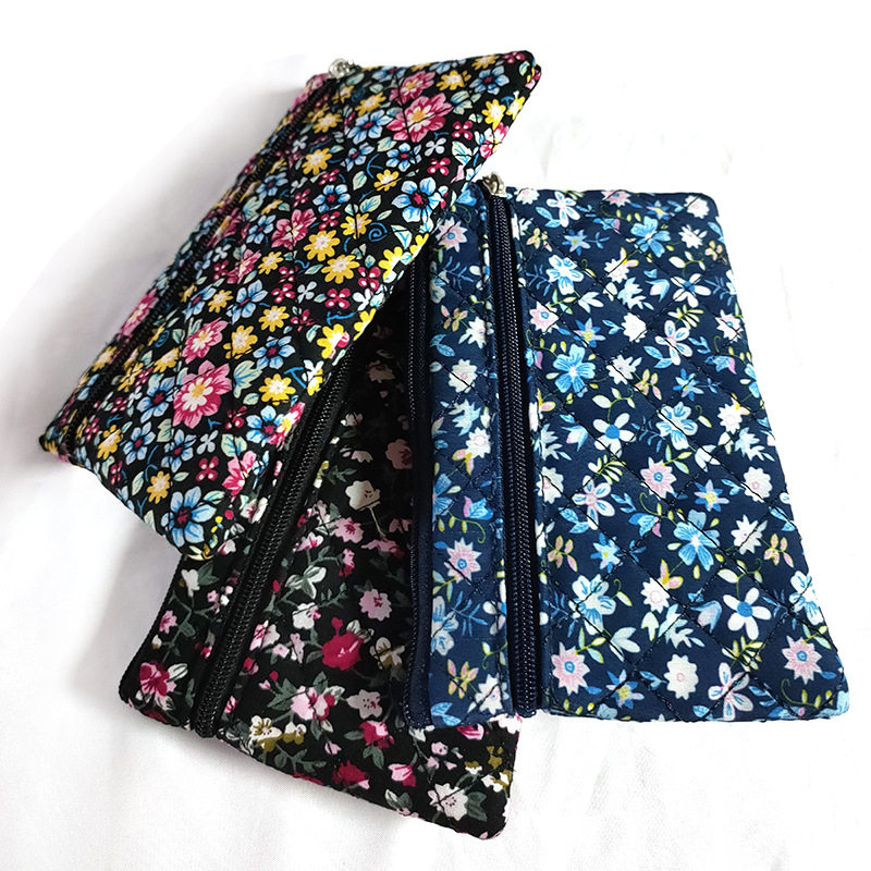 3005S Coin Purse Women's Retro Three-pull Fabric Card Bag Middle-aged and Elderly Handheld Small Wallet Coin Bag Key Bag