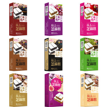 Sichuan Meishan Renshou specialty Zhang San sesame cake black sesame flavor/mung bean rose black rice sesame cake 150g