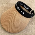 Letter headband-black hoop khaki