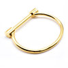 European and American Style D-Shaped Bracelet with Horseshoe Clasp, Cross-Border Ready Stock, Stainless Steel Fashion Titanium Steel Gold-Plated D-Shaped Bracelet