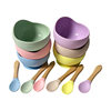 Baby food supplement bowl baby special drop-resistant silicone sucker bowl high temperature resistant learning to eat training Bowl young children tableware