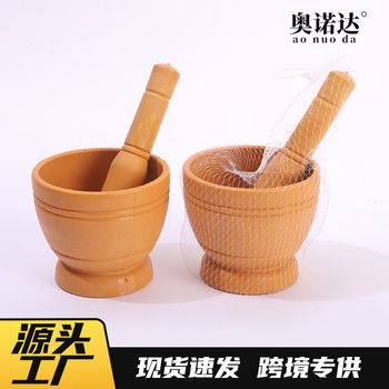 Plastic Resin Pestle Chili Garlic Minced Ginger Kitchen Garlic Jar Household Grinding Medicine Jar Department Store Supermarket
