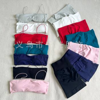 Dfyne's New Spaghetti Straps Fully Matte Beautiful Backless High-Elastic Sports Bra with Chest Pad Yoga Fitness Suit