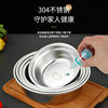 304 Stainless Steel Round Plate Deepened and Thickeneded Round Plate Food Grade Household Dish Plate Flat Plate Small Dish with Dish