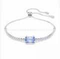 Square blue diamond white gold bracelet