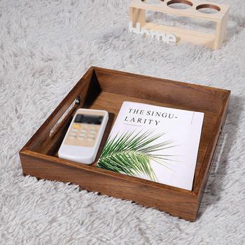 Wooden Hotel Multi-purpose Tray Fruit Bread Dinner Plate Suitable for Living Room Cafe Desktop Solid Wood Tray