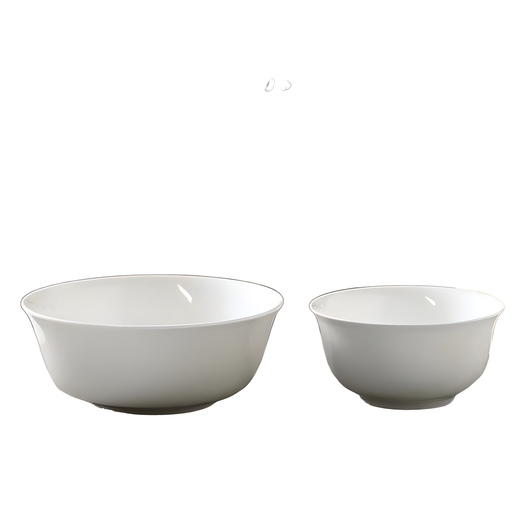 Tangshan Red Rose Bone China Wholesale Rice Bowl Modern Simple Soup Bowl Small Rice Bowl Rice Bowl Pure White Bone China Bowl