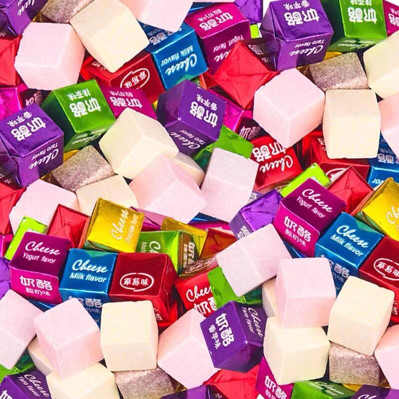 Cheese Candy Small Cubes Multi-Flavor Toffee Milk Bar Snacks Candy Wedding Candy New Year Candy Wholesale
