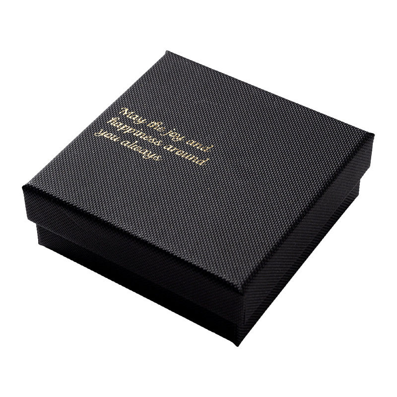 Black Hot Stamping High-End Jewelry Box Jewelry Necklace Gift Box Ring Earrings Earrings Jewelry Packaging Box