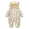 New Baby Jumpsuit Newborn Down Cotton Hooded Coat Thickened Climbing Clothes Baby Winter Cotton Coat