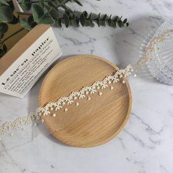 in stock transparent mesh cotton embroidery lace lace factory direct sweet wind wave edge clothing accessories barcode