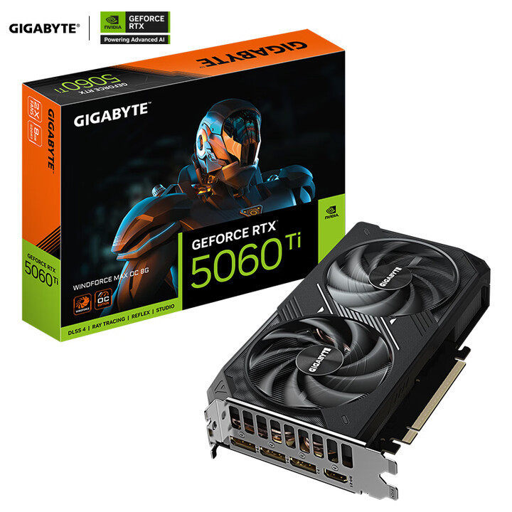 Дискретная видеокарта Gigabyte Wind Magic RTX5060Ti WindForceMAX OC 8G gaming подходит для игр в офисе Изображение 1