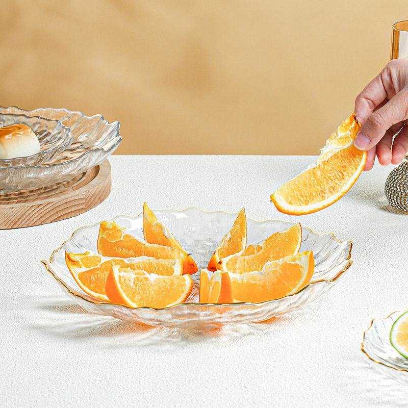 Heart Maker Glacier Plate ins Style Japanese Style Creative Dish Bowl Combination Household Dinner Plate Phnom Penh Lead-free Heat-resistant Glass