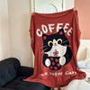 Cartoon American Cute Pet Cat Multifunctional Knitted Half Blanket Blanket Lunch Break Blanket Cover Blanket Thickened Blanket Bedroom