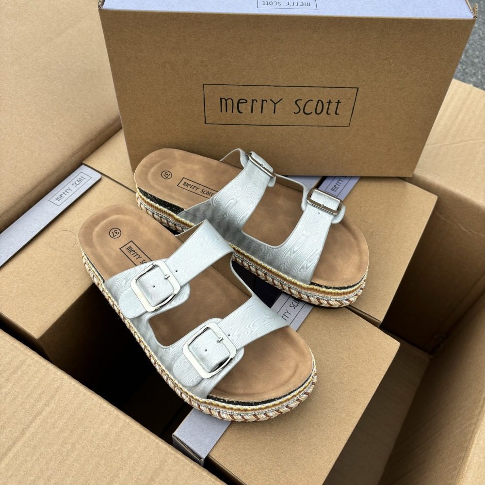 European and American Export New Double Buckle Espadrille Platform Beach Shoes