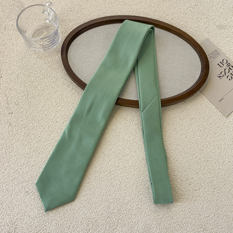 レイクグリーン スラッシュ細線ネクタイ - 約155cm