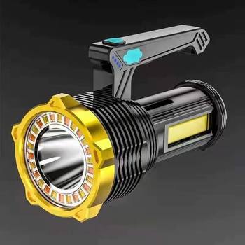 Portable Lamp COB side lamp strong light flashlight outdoor probe lamp work Warning strong light flashlight COB display lamp