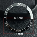Ceramic seahorse black circle white lettering