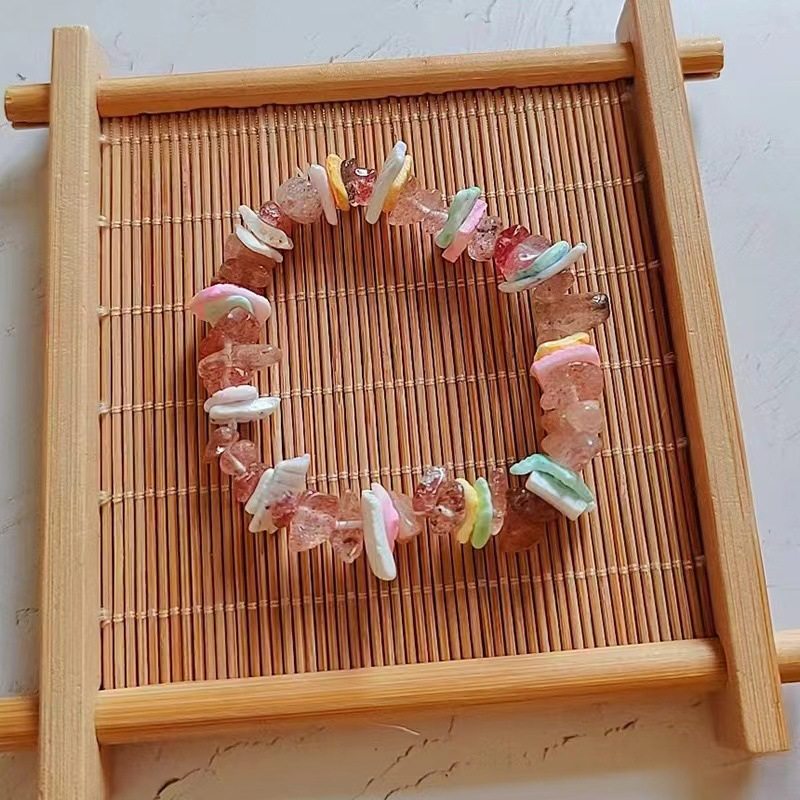 Cross-Border Natural Gravel Shell Fragments Beaded Bracelet Asymmetrical DIY Women's Bracelet Jewelry Korean Version for Girls