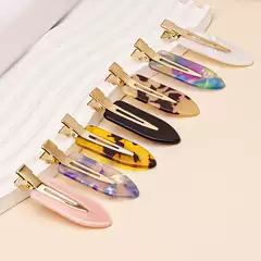 Wholesale Hair Clips, Tortoiseshell Color, Seamless Side Clips for Women, Simple Hair Accessories, Trendy Floral Duckbill Clips, Side Clips