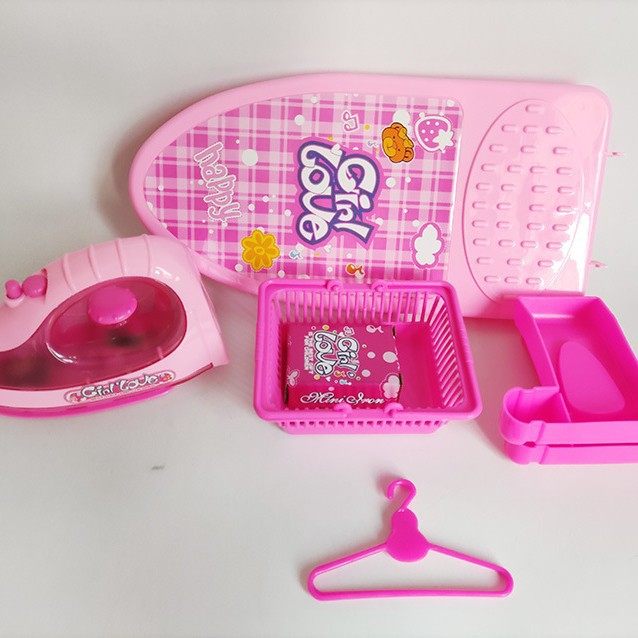 Children's Play House laundry toys laundry board electric iron small hanger laundry basket clothes clip