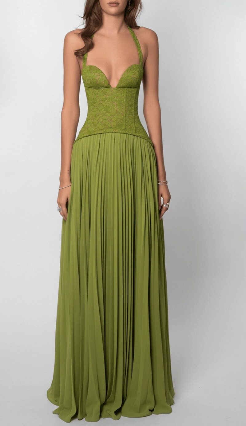 Womens Backless Halter Dress Sexy Low Neckline Ruched Waist Sleeveless Perfect for Parties and Summer Events