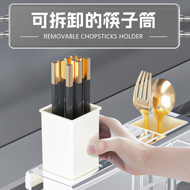 Multi-functional stainless steel knife holder kitchen countertop kitchen knife holder chopping board chopstick holder knife storage rack