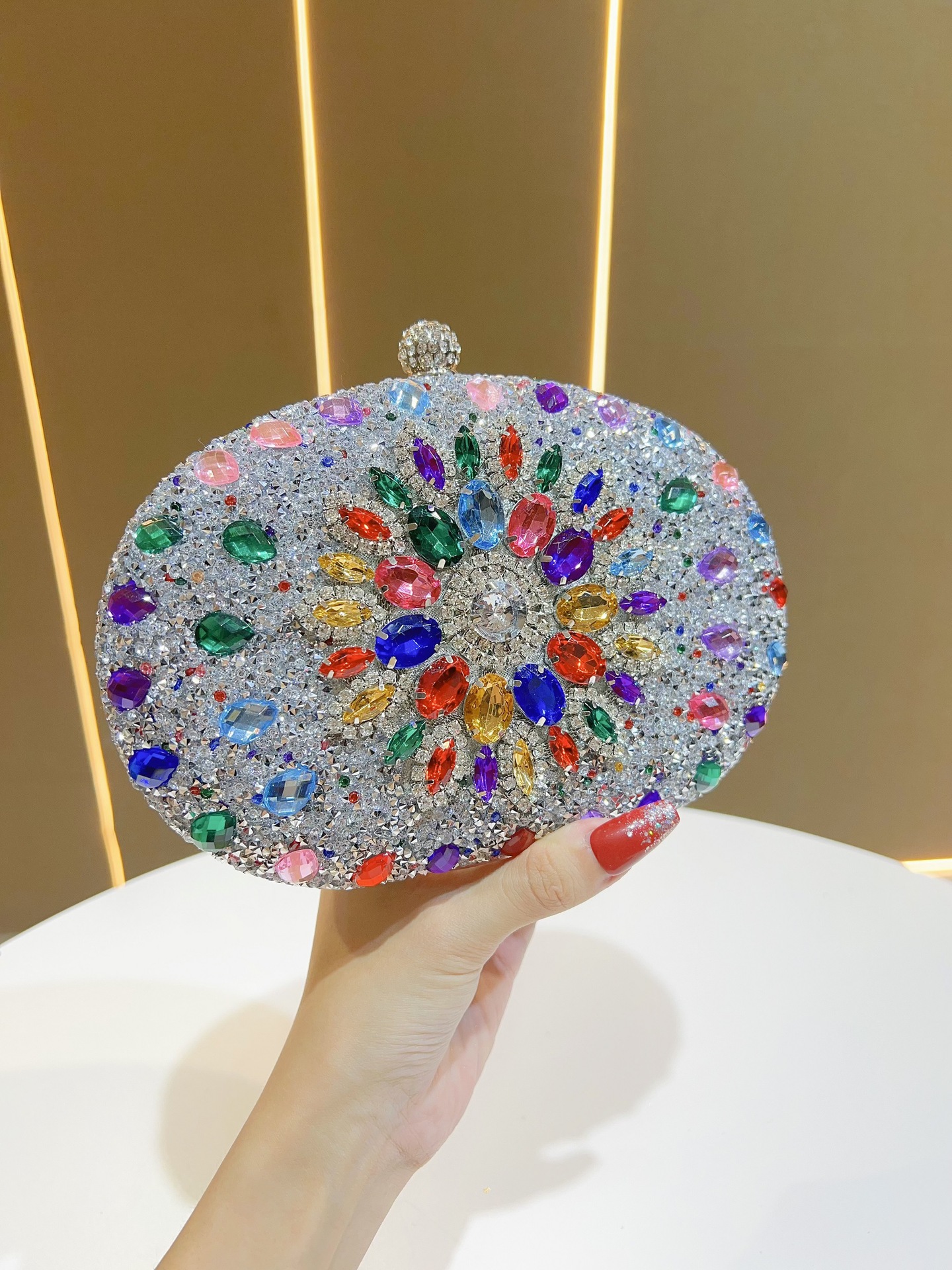 Cross-border Rhinestone Sunflower Dress Banquet Bag Luxury Celebrity Elegant All-match Diamond-encrusted Crossbody Small Handbag Full Diamond 19 O1CN01rLfFqQ2LHXp8OCpth !!2216856689667 0 cib