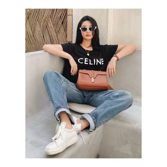 Ce's 26 Spring and Summer New Fashion Casual Letter-Printed Loose Slimming Look Round-Neck Short-Sleeved T-Shirt for Men and Women Couples