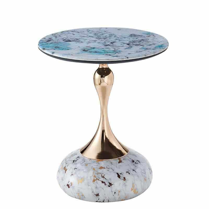 Light Luxury Living Room Sofa Side Table Side Cabinet Advanced Sense Simple Italian Style Small Coffee Table Bedside Table Mobile Coffee Table Small Table