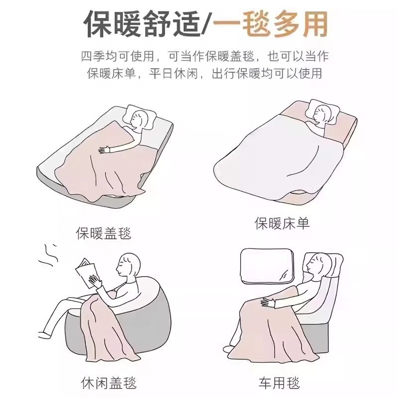 Raschel Blanket Winter Thickeneded Velvet Nap Blanket Bed Sheets Single Dormitory Student Coral Flannel Quilt