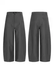 11Kn Old Money Style Vertical Striped Dress Pants for Men and Women, Slimming Pleated Drape Loose Straight Wide-Leg Casual Pants