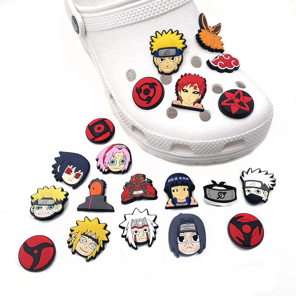 Naruto Shoe Flower New Anime Removable Croc Shoes Shoe Flower Shoe Buckle Accessories Garden Shoe Decoration