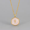 New European and American Cross-Border New Colorful Enamel Oil Drop Cross Necklace for Women Simple Niche Versatile Clavicle Chain