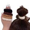 High Ponytail Head Rope Thick Hair Tie Black High Elasticity Durable Ball Hair Rope 2023 New Rubber Band