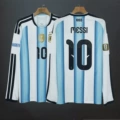 2026 world cup argentina home long sleeve jersey + #10 messi print
