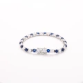 Silver blue and white diamond (4mm wide and 160mm long)