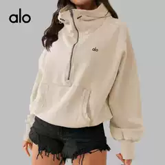Al Sweatshirt Yoga American Yoga Wear Hooded Women's Outdoor Sports Zipper Shirt Drawstring Long-Sleeved Top Outwear Autumn