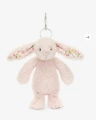 Long-legged floral pink bunny charm