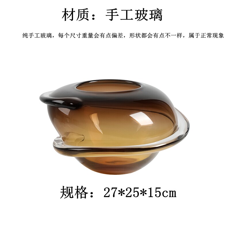 轻奢现代玻璃花瓶多款样板间售楼处北欧家居客厅餐桌软装家居饰品