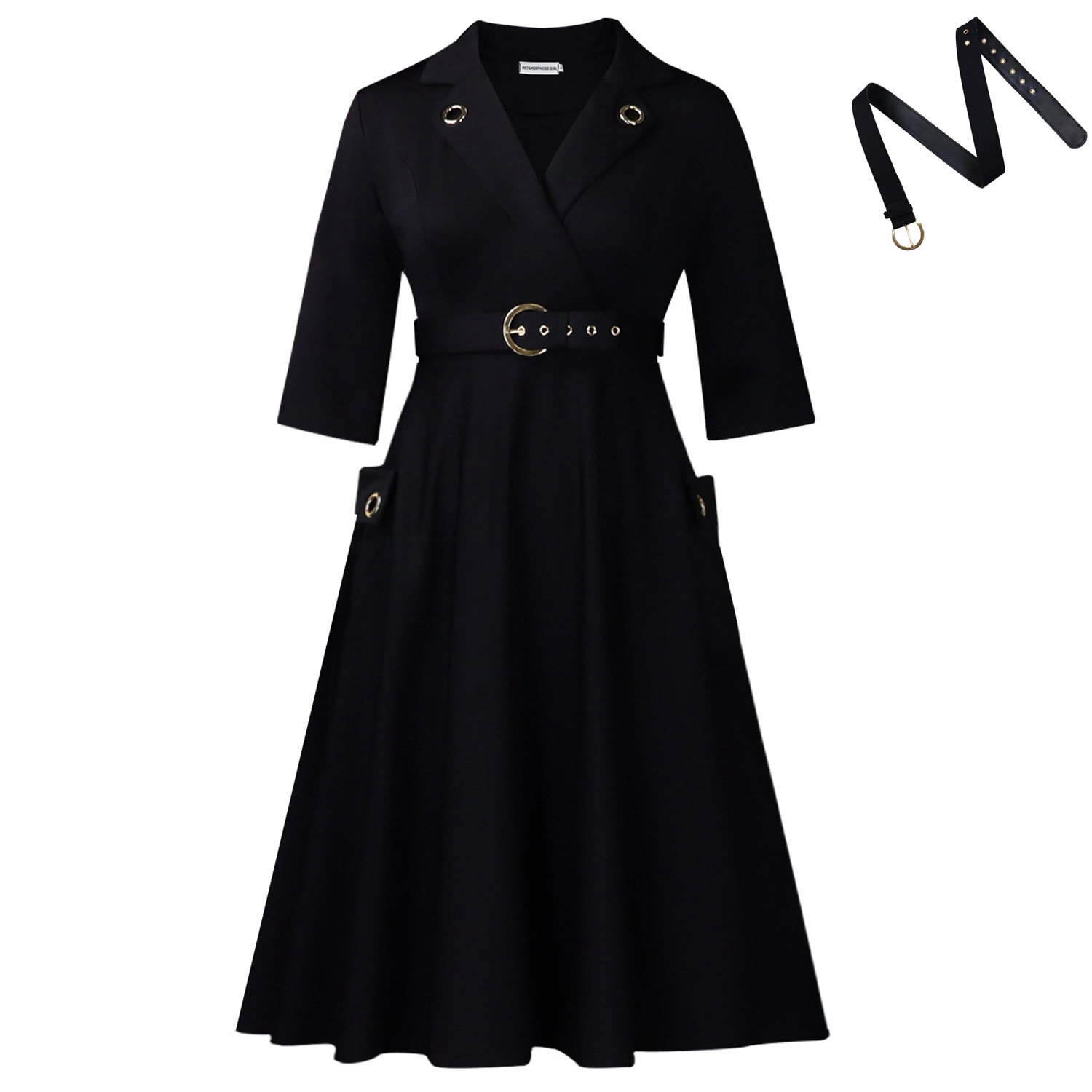 Elegant Plus Size African Dress High Waist Suit Collar Stylish Design Perfect for Formal Occasions Wholesale