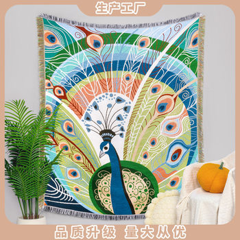 Wholesale sofa blanket outdoor camping blanket four seasons universal ins style sofa towel jacquard tapestry all-inclusive sofa cover