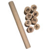 Rolling Pin for Fortune, Prosperity, Longevity, and Wealth with Creative Printed Text, Dumpling Tool Made of First-Grade Beech Wood, Auspicious and Prayerful, Fun for Making Dumplings