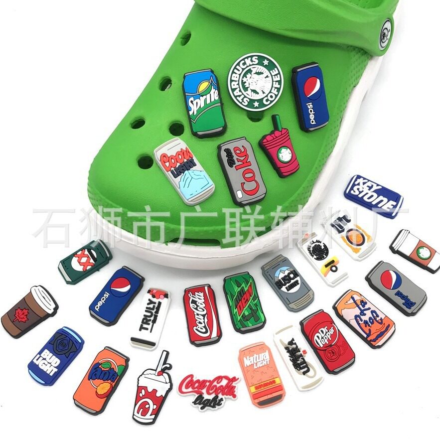 [Beverage soda series] Cola hole shoes plastic patch shoes flower shoe buckle cross-border Amazon AliExpress