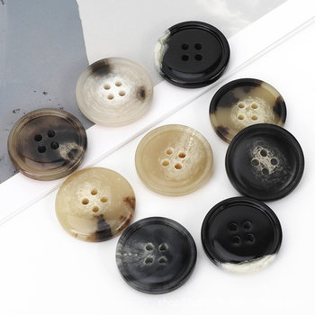 Eco-Friendly Buttons Urea Matte Coat Trenchcoat Jacket Suit Cardigan Woolen Woolen Round Women's Clothing Buttons