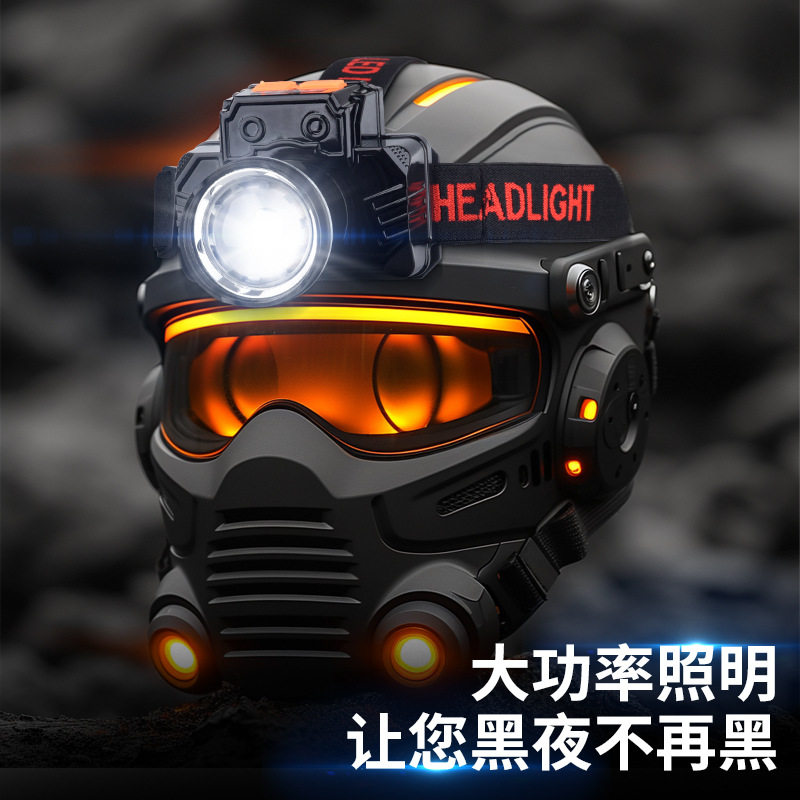 Aluminum Alloy Cross-Border Camera Headlight White Laser 10W Head-Mounted Flashlight Outdoor Fishing Bright Headlight T-27