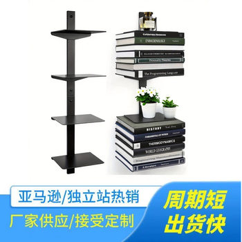 Amazon Cross-Border Hot-Selling 2-Layer Hidden Bookshelf Storage Rack Made of Carbon Steel for Bathroom and Kitchen Multi-Scenario Use