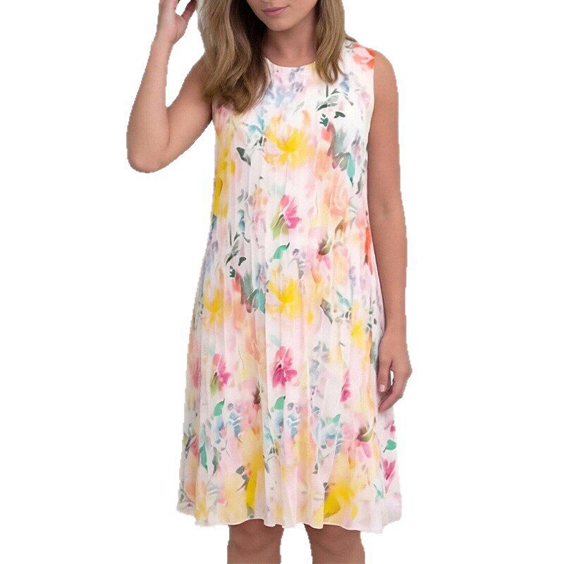 Summer Womens Dress Casual Loose Fit French Floral Print Perfect for Everyday Wear Wholesale Available