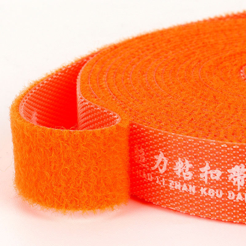 In stock back-to-back hand-tearing double-sided self-adhesive buckle with Velcro cable storage tape color cutting
